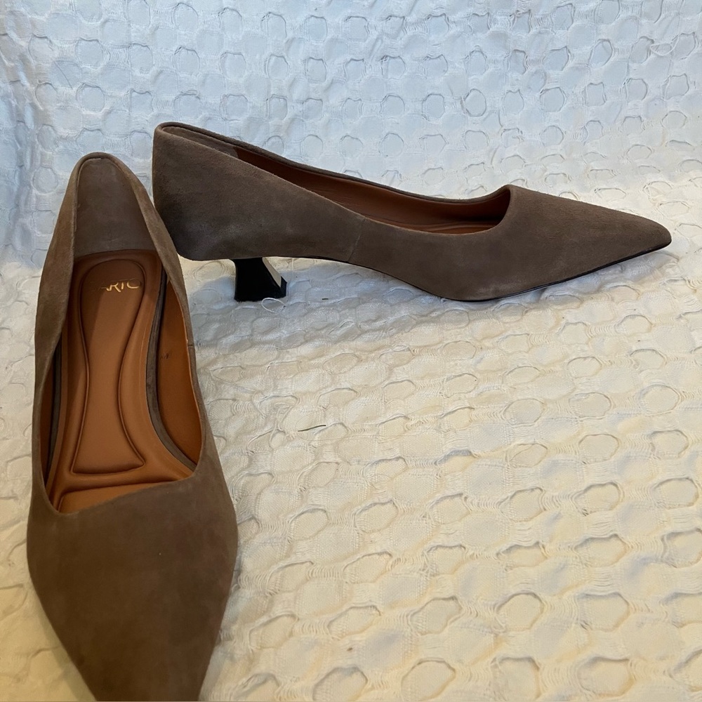 NIB Sarto Diva Kitten Heels Brown Suede 6.5 - Picture 5 of 12